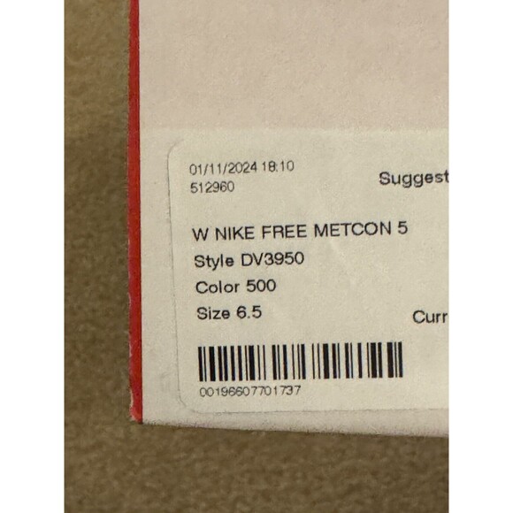 Nike Women's Free Metcon 5 Training Shoes Mauve Violet Dust DV3950-500 Sz 6.5 - Picture 10 of 10